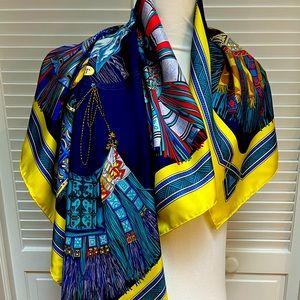 An exceptional Hermes Scarf called Cuirs du Desert